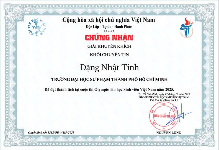 Giải Khuyến Khích Olympic Chuyên tin